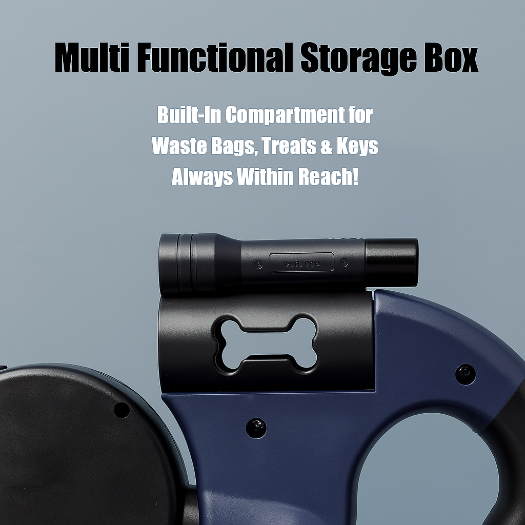 Green Paw Dual Retractable Dog Leash