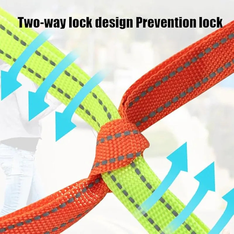 Green Paw Dual Retractable Dog Leash